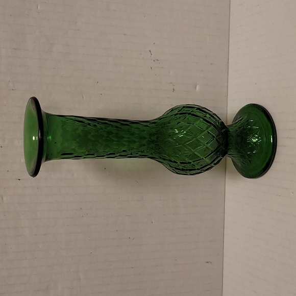 Vintage E.O. Brody Co. Green Glass Bud Vase - Picture 2 of 16